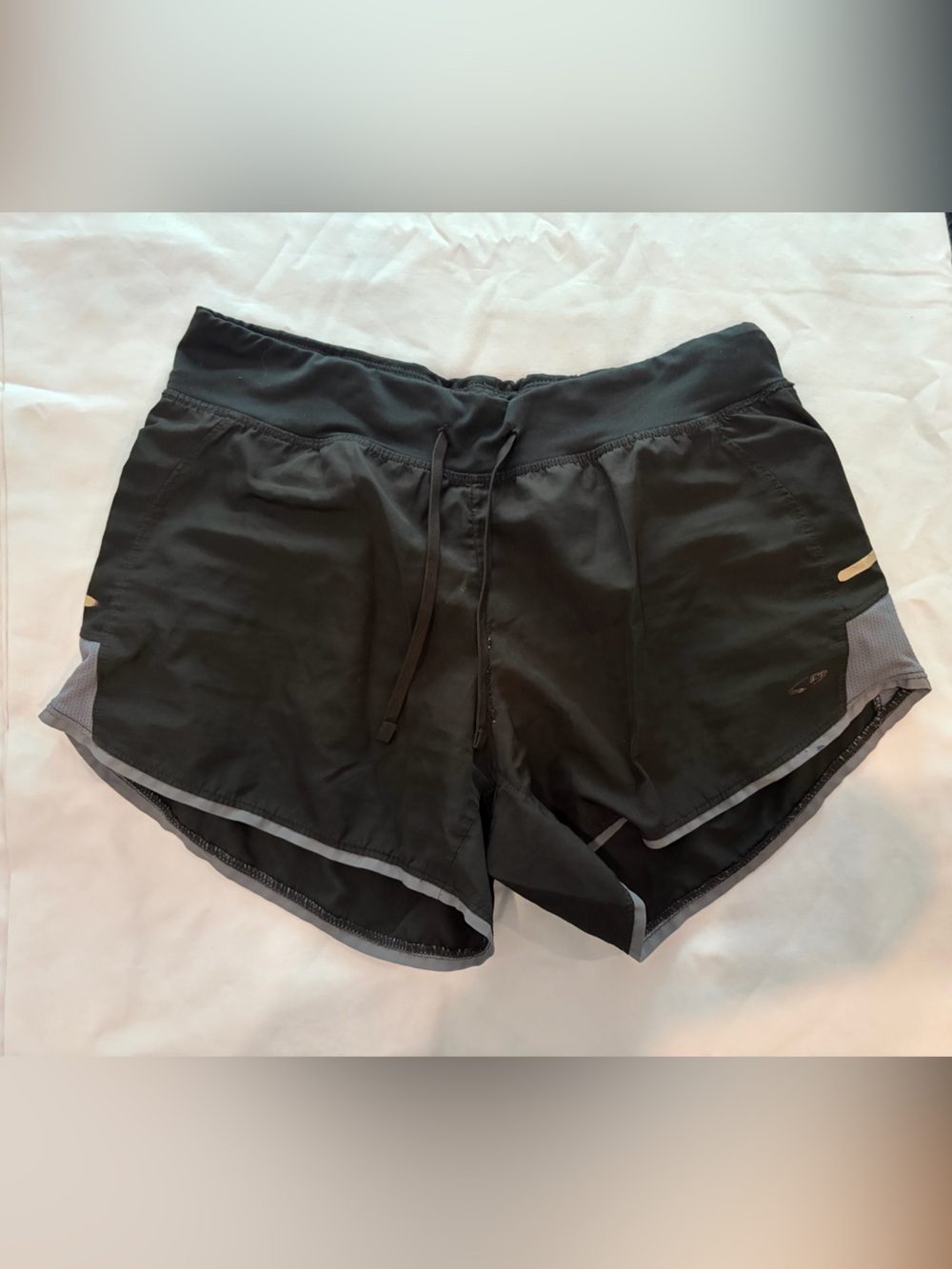 Champion Black Women's Athletic Shorts with Gray Accents